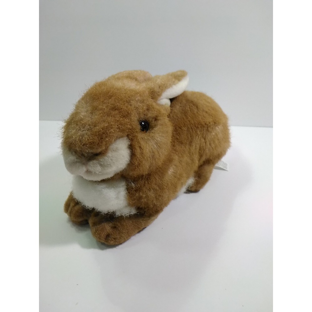 Chosun Vintage Light Brown and White Bunny Rabbit Plush Realistic 11"